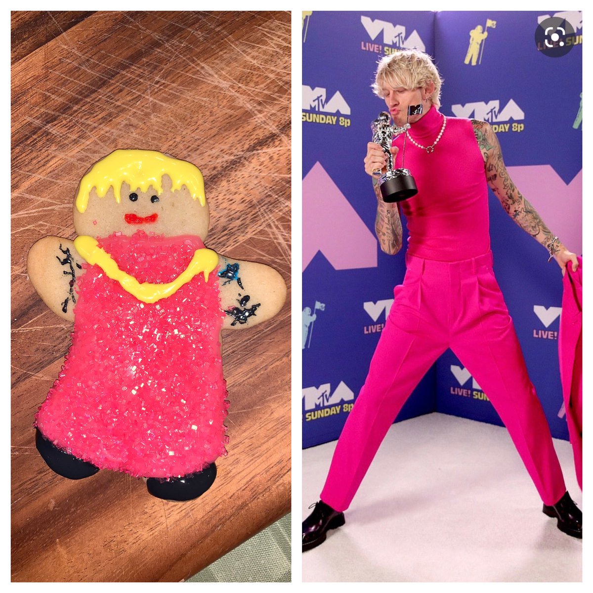 My friend Shelly made this gingerbread cookie tonight!! <a href="/machinegunkelly/">blonde don</a>