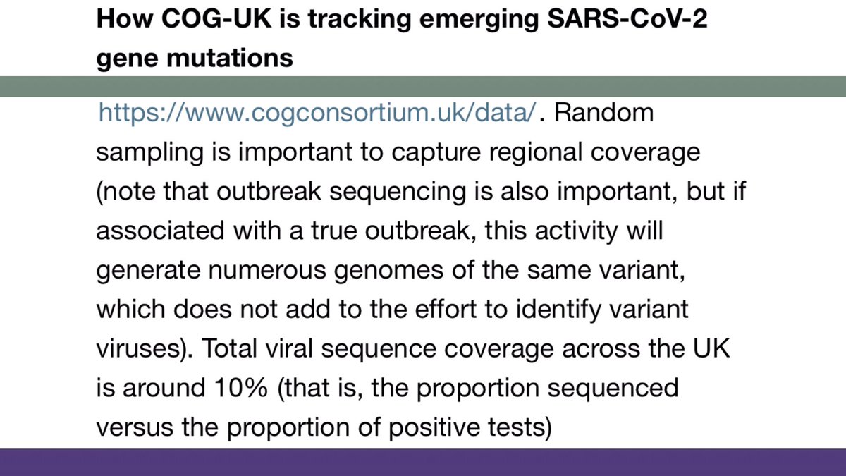 Spike protein mutation in UK's VUI-202012/01 has occurred independently in several places, including S. Africa's 501.V2 variant. COG-UK only runs genomics on ~10% of  #COVID19 cases, so 1000+ w/variant strain doesn't tell us yet if it's more infectious.2/ https://www.cogconsortium.uk/news_item/update-on-new-sars-cov-2-variant-and-how-cog-uk-tracks-emerging-mutations/  https://twitter.com/firefoxx66/status/1340359989395861506