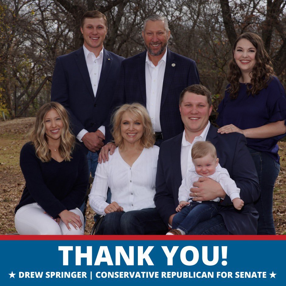 Honored that the citizens of #SD30 have entrusted me with this position. Thanks to everyone who volunteered. Most importantly thank you to my wonderful wife, @LydiaSpringer1 #txlege Full Statement: bit.ly/3p3vB3C
