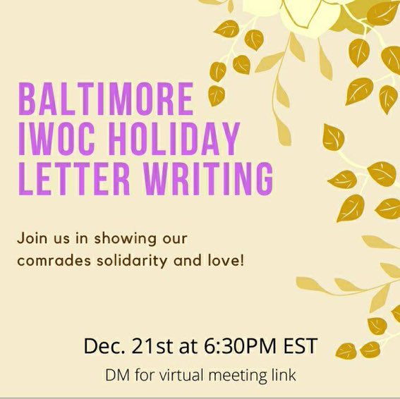 Send a message if you want to join us to make some holiday cards for our incarcerated brothers and sisters