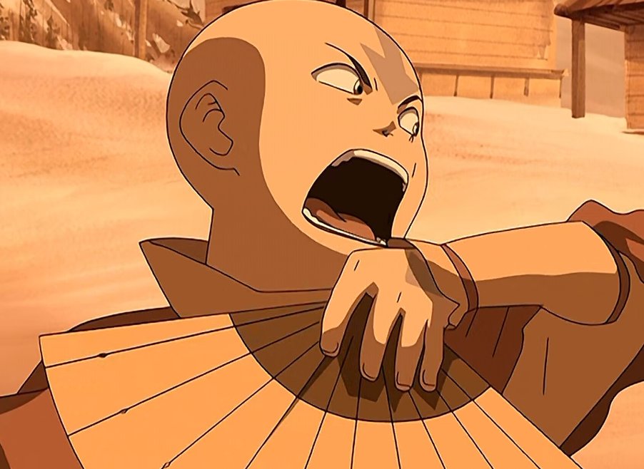 the way Aang's not even happy he won the fight because of the destruction to the village :(((