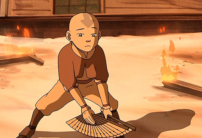 the way Aang's not even happy he won the fight because of the destruction to the village :(((