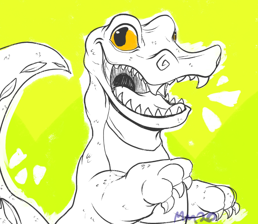 MaxieMasters_'s tweet photo. Hope to be an Children's Book illustrator, drawing silly gators like this https://t.co/ZvrmTn8Qnc
