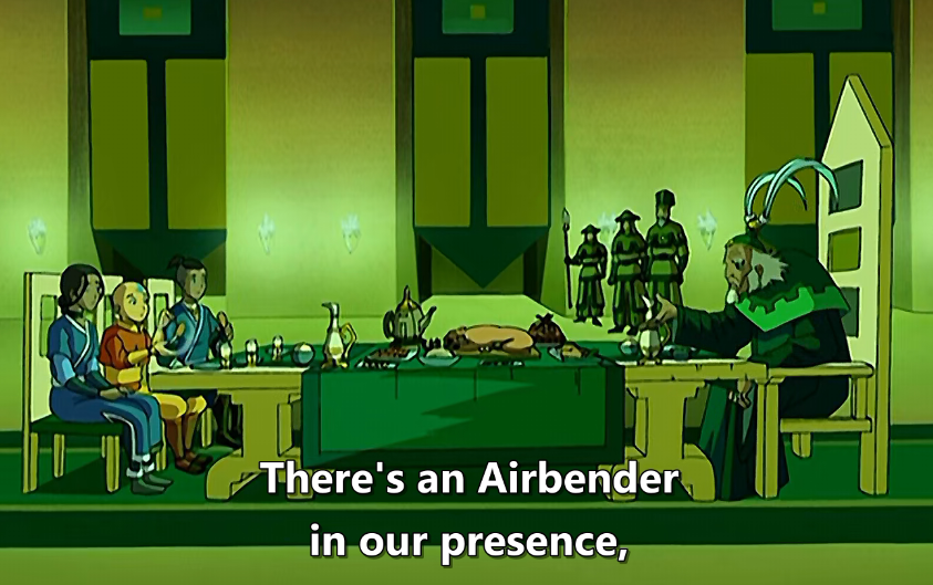 wow...this came out of nowhere...there was absolutely no sign that Aang was an airbender before this moment...absolutely none...i am shook to the core