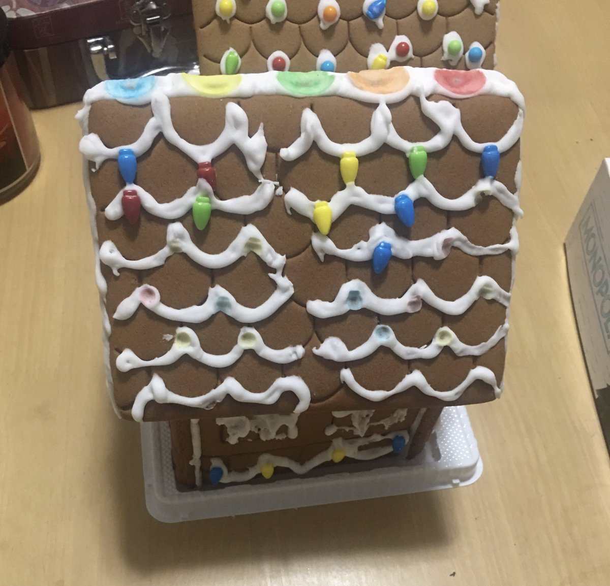 Ate a candy light that fell off my kid’s gingerbread house. Turned out to be the tip of a crayon.