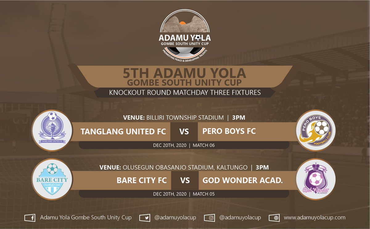 AdamuYolaFDN's tweet photo. Actions resumes this afternoon after the breaks.
Two great matches
Two Venues
Plan to watch any of the games.
#MatchDayThree
#AdamuYolaCup
#Billiri
#Kaltungo https://t.co/wGsYt4UNec
