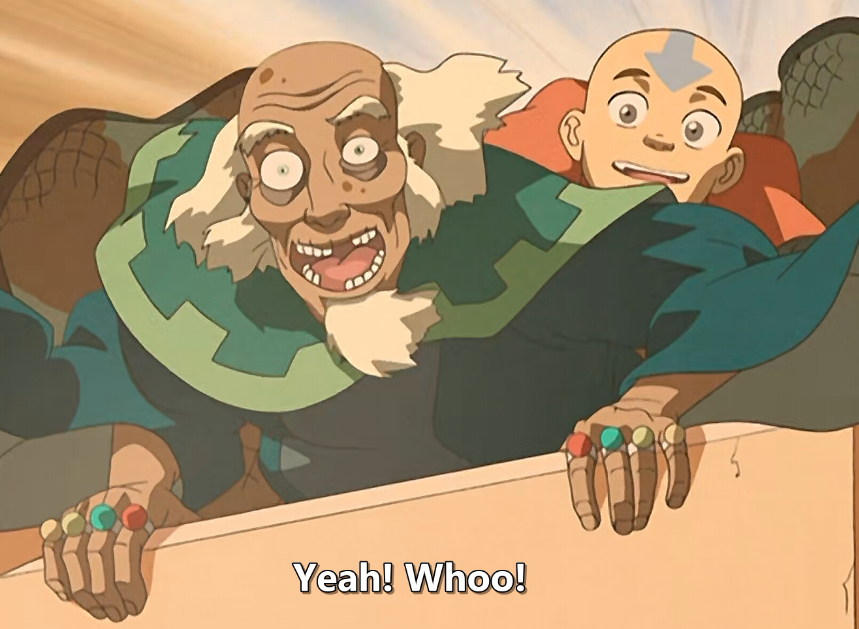 i am once again crying bc MAN at least Aang has one connection to his former life in the form of Bumi