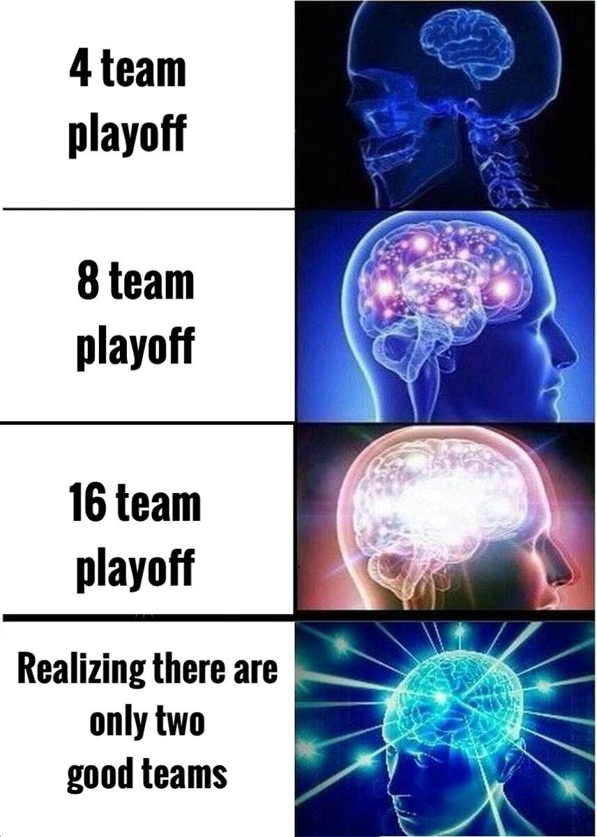 S_W_Sports's tweet photo. Rethinking the NCAA playoff format? https://t.co/XeydEfdKST