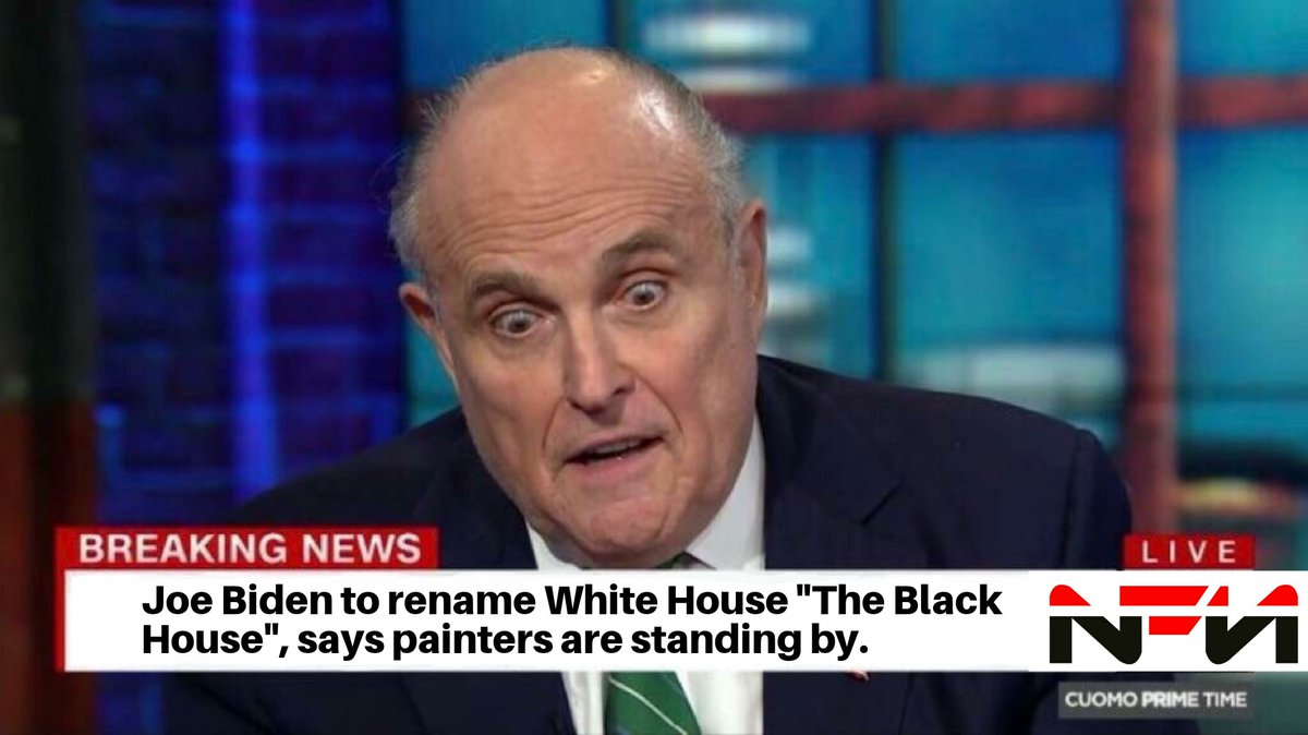 NotFakeNewz's tweet photo. #BREAKING: Joe Biden to rename White House "The Black House", says painters are standing by.

#NotFakeNewz #NFNMedia https://t.co/7GTGrj9RCJ