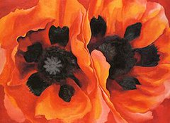 National Medal of Arts recipient Georgia O’Keeffe originally worked as a commercial artist and art teacher, but she eventually began to make a career out of her artistic paintings during the 1920’s 

Her painting "Oriental Poppies" (1927) inspired <a href="/USPS/">U.S. Postal Service</a>
 to create a stamp in 1996