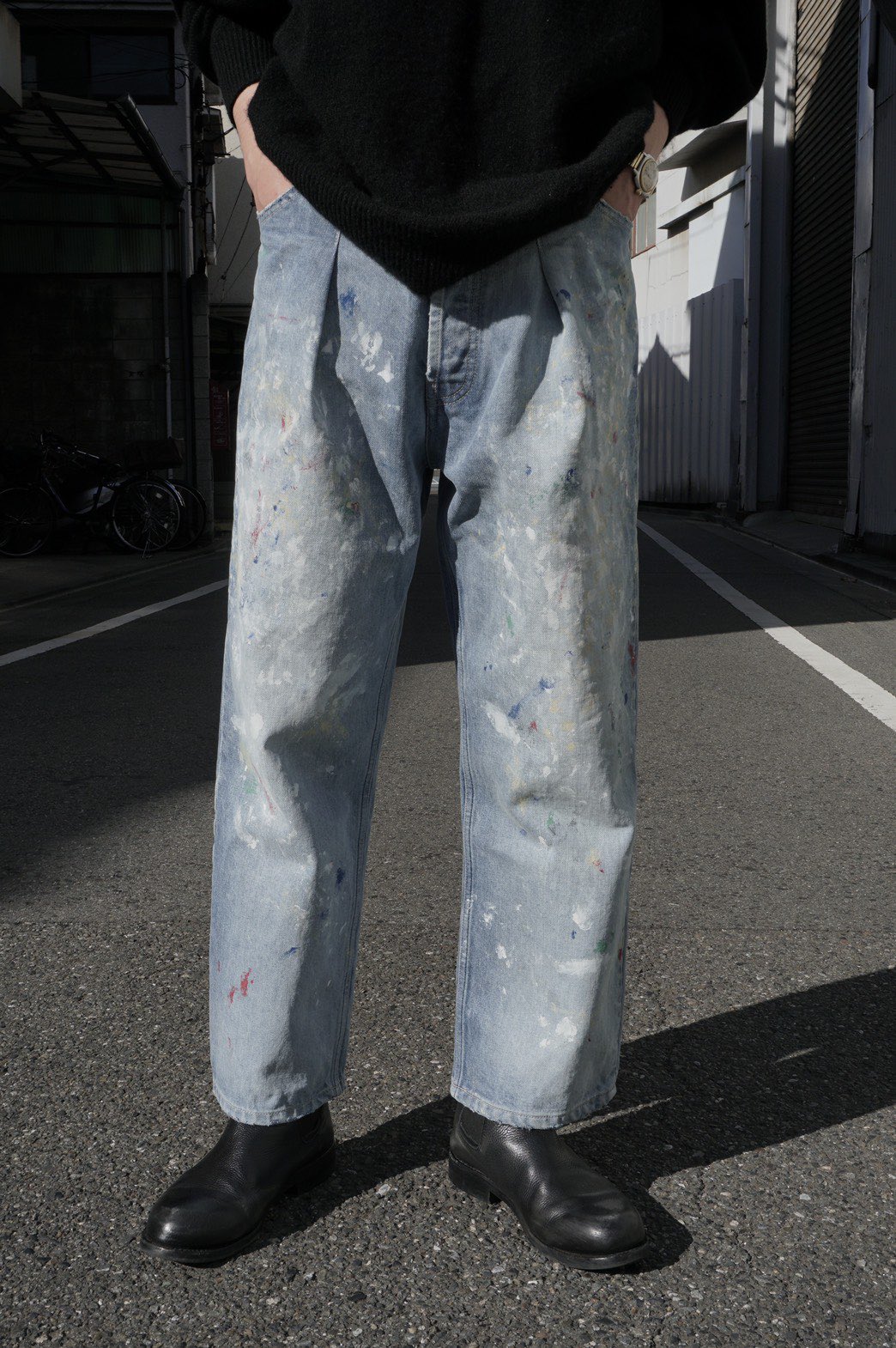 割引新品 【美品】カルバンクライン デニム スプラッシュペイント
