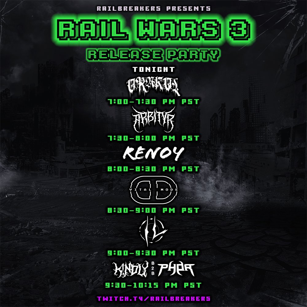 WE ARE NOW LIVE ON TWITCH! COME RAGE WITH US! 😤⚔️
Twitch.tv/railbreakers
