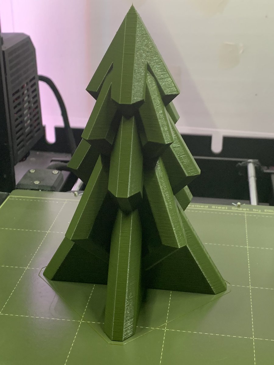 MCHRISP1's tweet image. Adding quite a few of the @irblinx #ModernChristmasTree to our holiday decor this year. They look great in @PrintedSolid’s #ArmyGreen as shown here. 

This design is total eye candy. I love the angles. Such a fun &amp;amp; unique design!