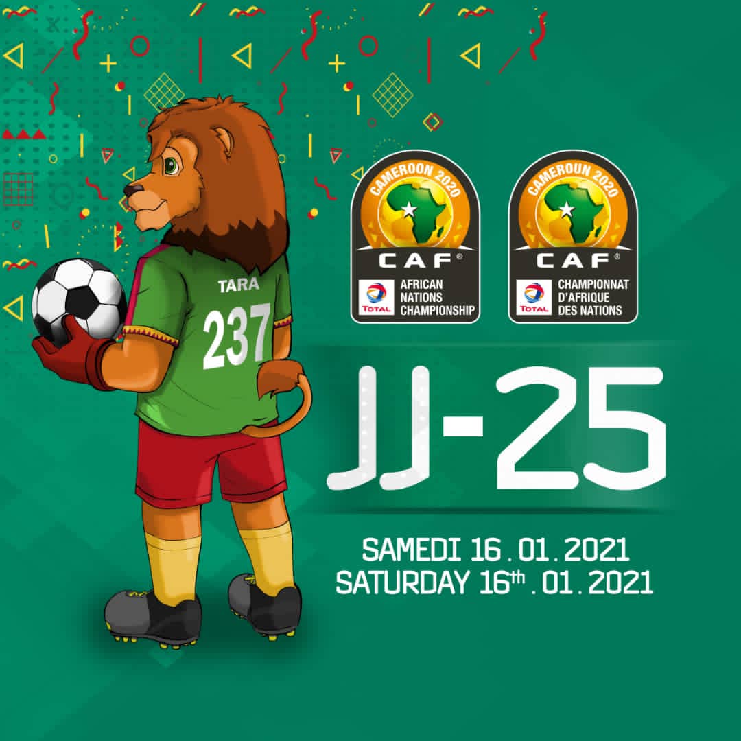 JJ-25 DE LA CÉRÉMONIE D'OUVERTURE
DU CHAN TOTAL CAMEROUN 2020 
SAMEDI 16 JANVIER 2021 À YAOUNDÉ
LA FÊTE SERA BELLE ! 

25 DAYS TO THE OPENING CEREMONY OF TOTAL CHAN CAMEROON 2020 
SATURDAY 16TH JANUARY 2021 IN YAOUNDE
IT SHALL BE A WONDERFUL JAMBOREE!