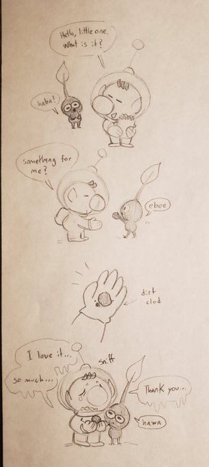 A gift
#pikmin #comic #mossworm 
