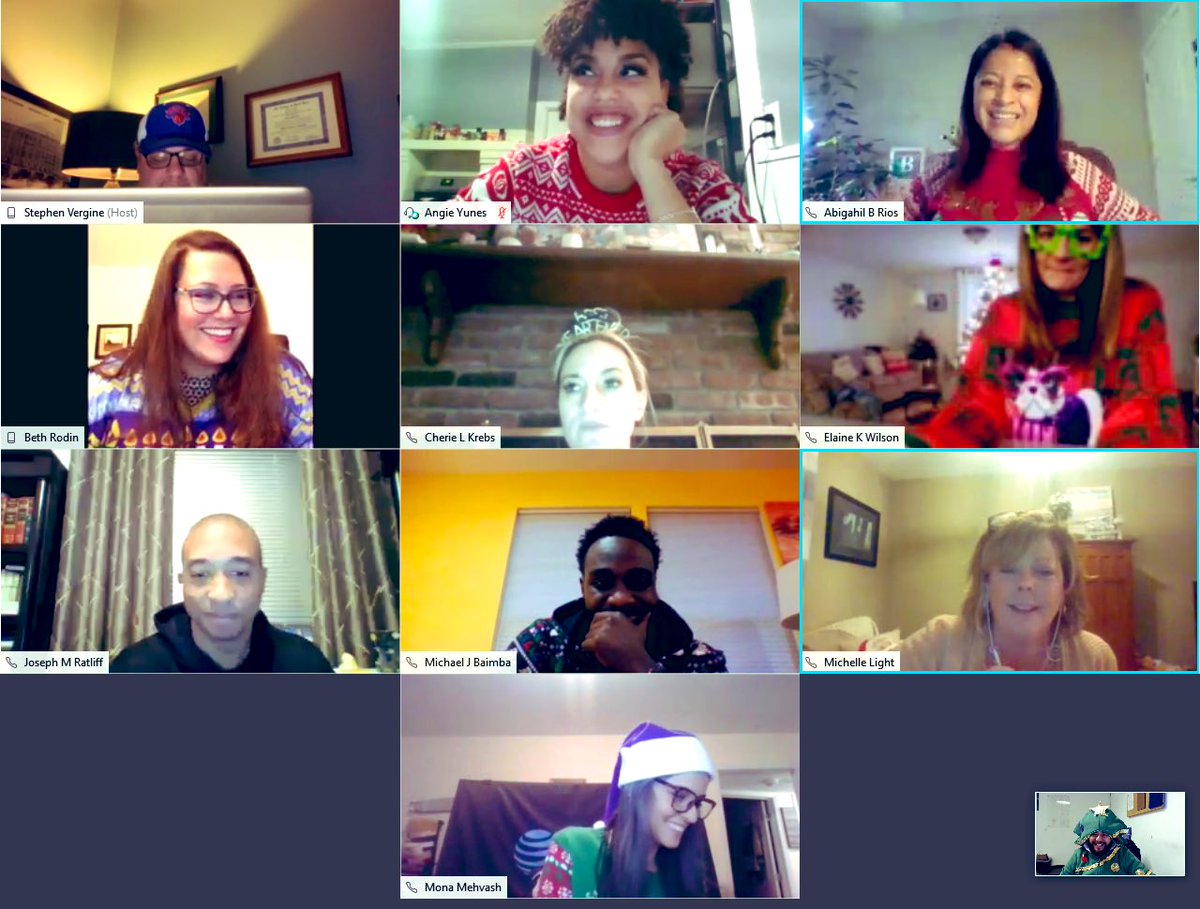 Having a blast during our Virtual Secret Santa. <a href="/stephenvergine/">Stephen Vergine</a> Happy Holidays Everyone!
