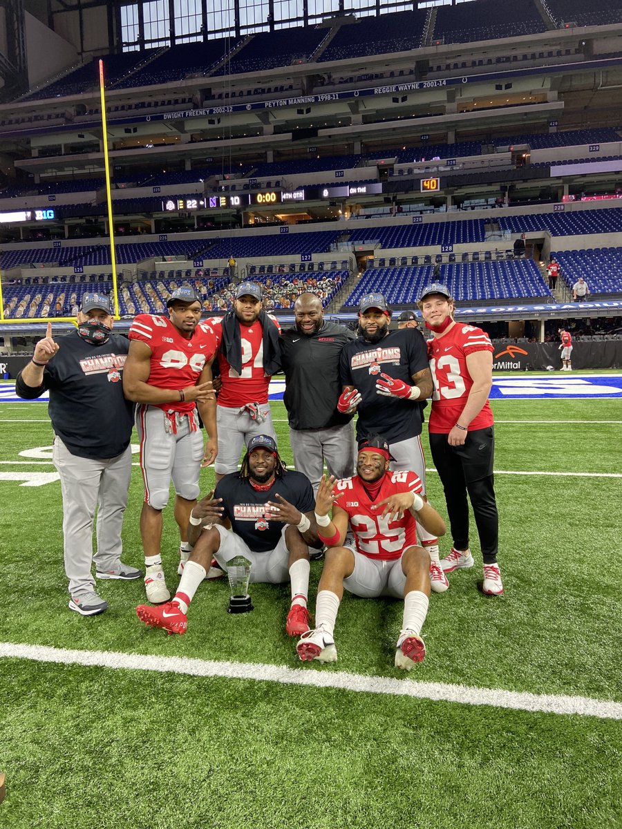 <a href="/ToteNation/">Tote Nation tOSU</a> Proud of you boys!! BIG TEN CHAMPS!! You guys deserve it &amp; I appreciate the work you all put in everyday!! Missed having you here Steele. #Brotherhood <a href="/MasterTeagueIII/">Master W. Teague III</a> <a href="/marcus_2334/">Marcus Crowley jr.</a> <a href="/treyera/">Trey Sermon</a> <a href="/CopeRtcope/">Robert Cope</a> @Miyann28 <a href="/J5Xavier/">Xavier Johnson</a> <a href="/CoachMiscuda/">Coach Eric Miscuda</a>