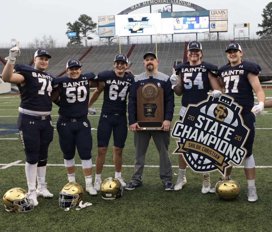 bwidger64's tweet photo. 2020 Champs! Even Sweeter doing it with Dax on the field. Thank you to all @ShilohSaintsFB players for put in the work to earn a title. Thank you Shiloh Trenches, Words can’t describe how proud I am of the UNIT! @SamWidmer3 @WyattGraves17 @jacksonball17 Nathan Lentine Zack Brown https://t.co/52TxdrBFya