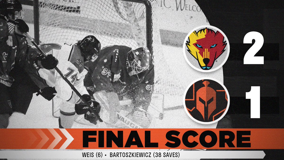Final in OT.

<a href="/tweis_20/">tbone weis</a> scores his 6th of the season.  Back in action on New Years Eve at Amarillo.

#DefendTheFalls