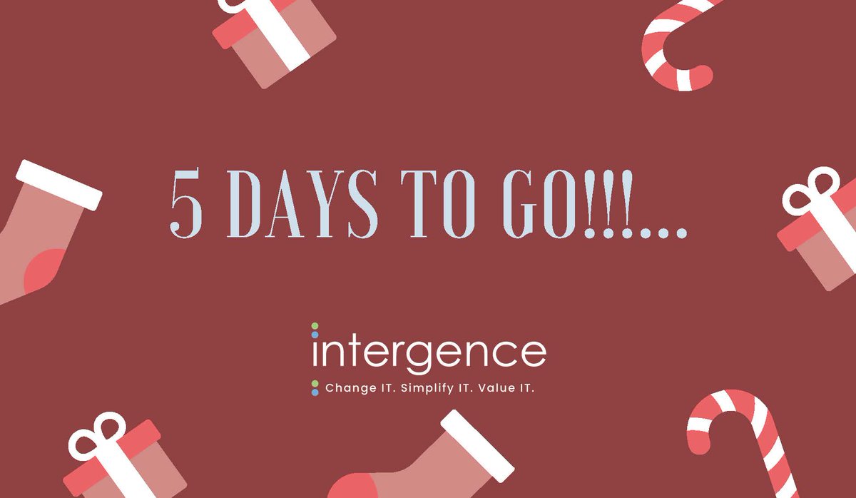 intergence's tweet photo. The countdown begins! 🎄
Only 5 days to go! Are you as excited as we are at Intergence!!
Christmas Fact – Many parts of the Christmas tree can actually be eaten, with the needles being a good source of Vitamin C!!
#Business #IT #Tech #Intergence #christmastrees #tistheseason https://t.co/Vgge0ccdUr
