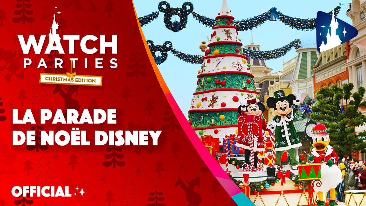 DisneylandParis's tweet photo. Quoi de plus magique que d’admirer la Parade de Noël de Disneyland Paris ?
Retrouvez le Père Noël et les Personnages Disney le temps d’une parade époustouflante dans une délicieuse atmosphère d’hiver à 16h  sur notre chaîne Youtube ! 🎶🎄🎅

📺: https://t.co/PZ6Ca066Nm https://t.co/70pgsYWnug