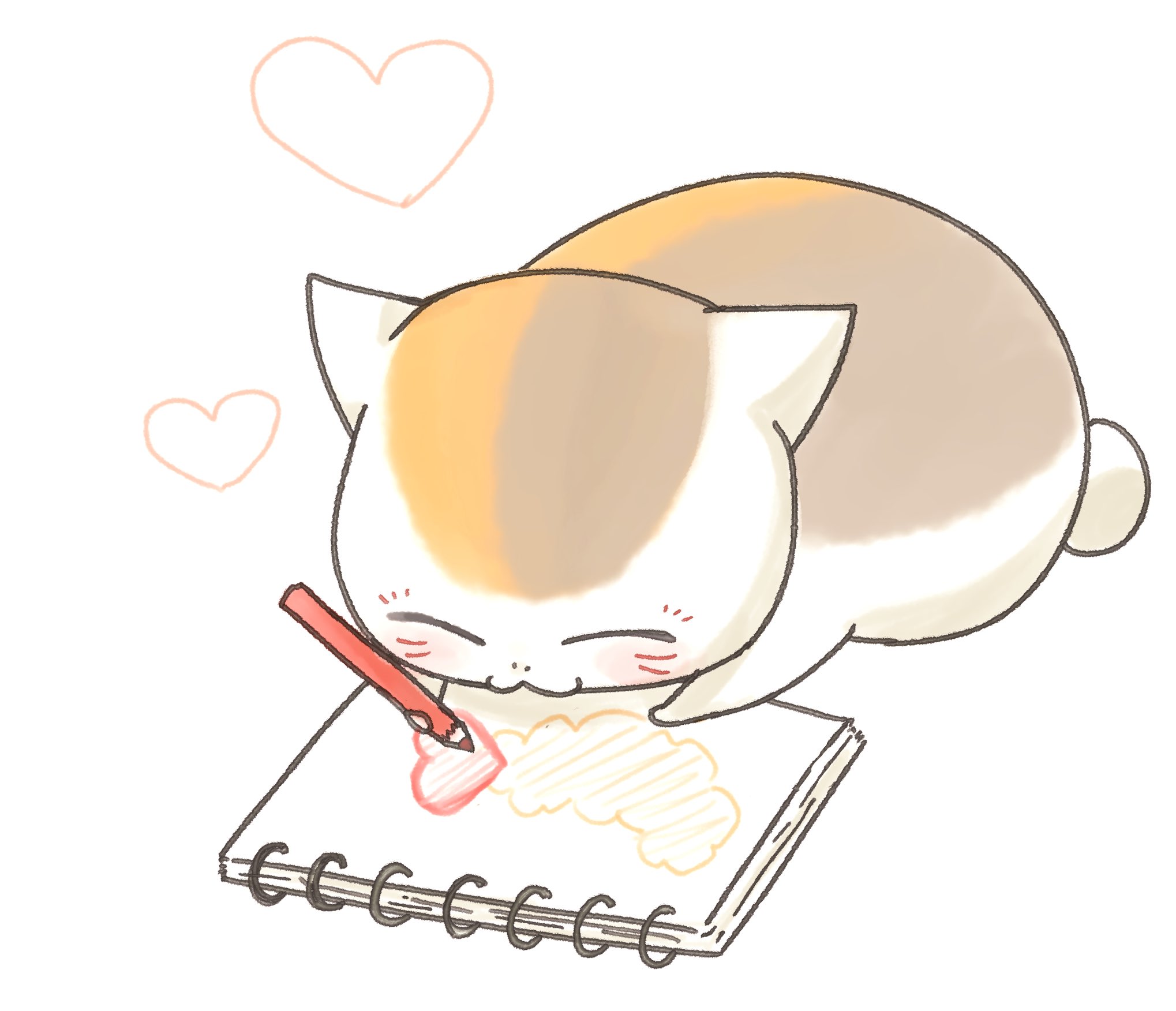 はる エビフライの尻尾がハートに似てるって言いながらエビフライの絵を描くニャンコ先生かわいい T Co Phstpxhhsj Twitter