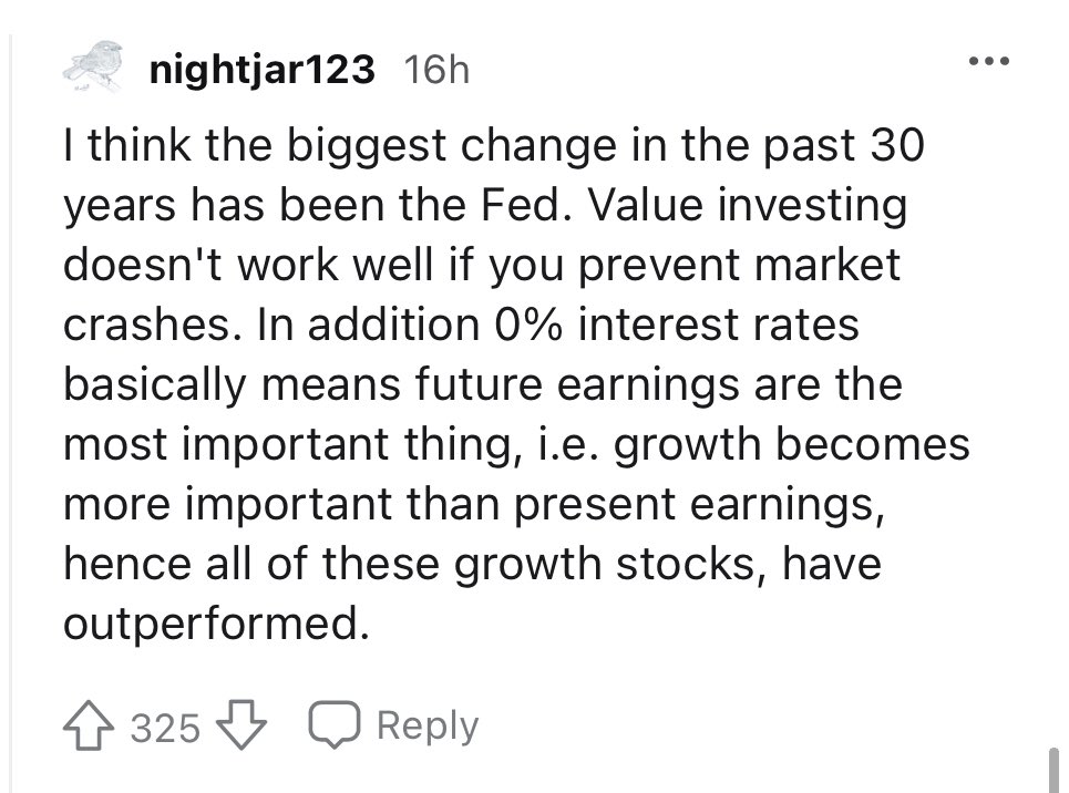 12/ I think the answer to it is beautifully put by this Redditor https://www.reddit.com/r/investing/comments/kg89w8/with_how_much_the_world_has_changed_the_past_30/?utm_source=share&utm_medium=ios_app&utm_name=iossmf