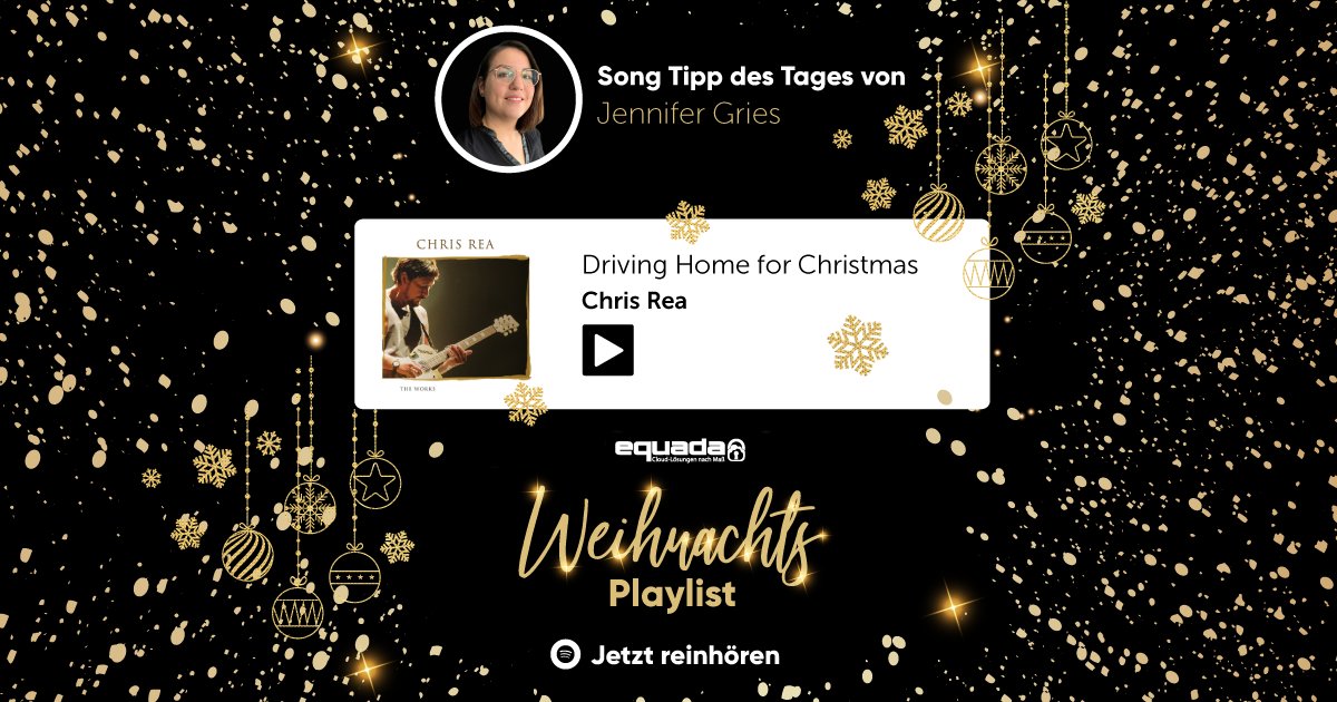 🎅🕯️#equada wünscht Ihnen einen schönen vierten #Advent.

Die Lieblings-#Weihnachtslieder unserer Mitarbeiter und viele weitere finden Sie auf unserer Weihnachts-Playlist: ow.ly/U0Pm50CvtAe

#weihnachten #teamculture #companyculture #voiptrunk #voipsolutions #cloudsolutions