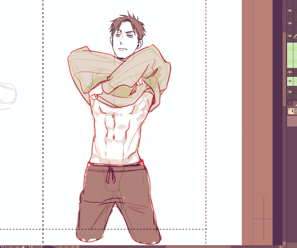 らびまる V Twitter Fanbox進捗 なんか着替えポーズをいくつかあったら資料になるかしらって また描き始めてしまったアカン これはただ肉描きたかっただけちゃうんか