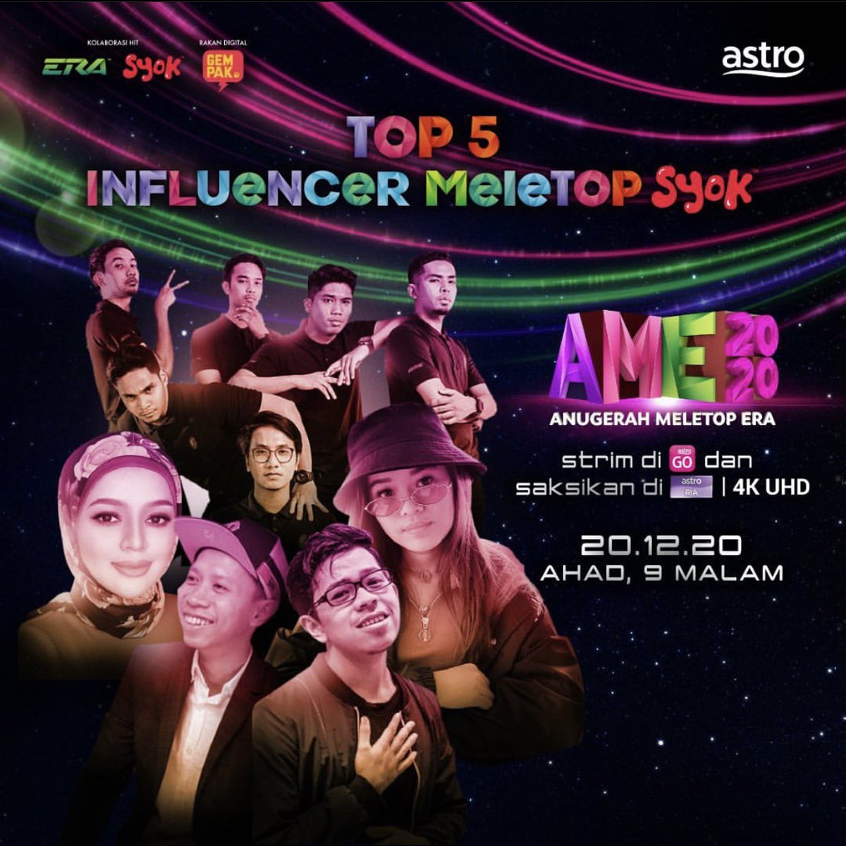 SterkProduction's tweet photo. Jom tengok #AME2020 pukul 9 malam ni! #YangEpikYangLegend #SterkProduction @MyMeleTOP https://t.co/x0hXVMDPpE
