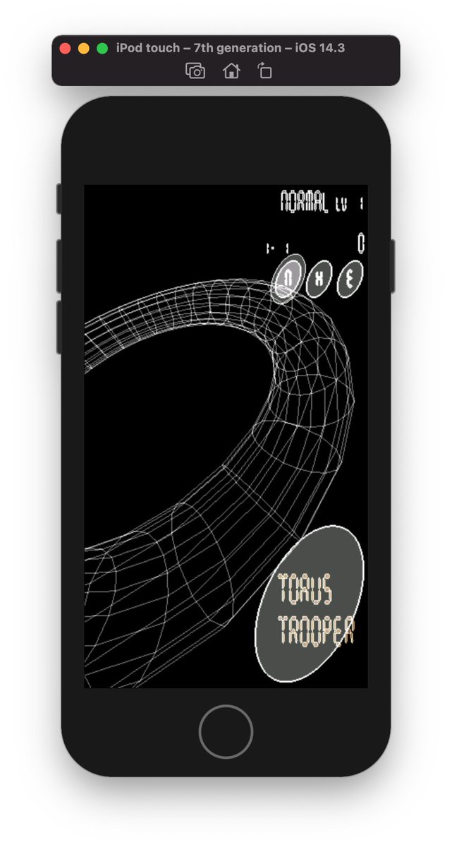 outlandkarasu's tweet photo. やべえ、ちょっと頑張ったらTorus TrooperをiOS nativeで動かせるようになってしまった……。 https://t.co/oq7yF5Efl8