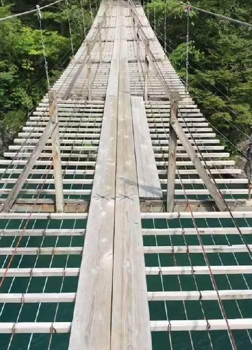 EnvMyB's tweet photo. 家族を連れてキャンプ⛺️

吊り橋、いや～怖かった(^-^; https://t.co/a95inTonTo