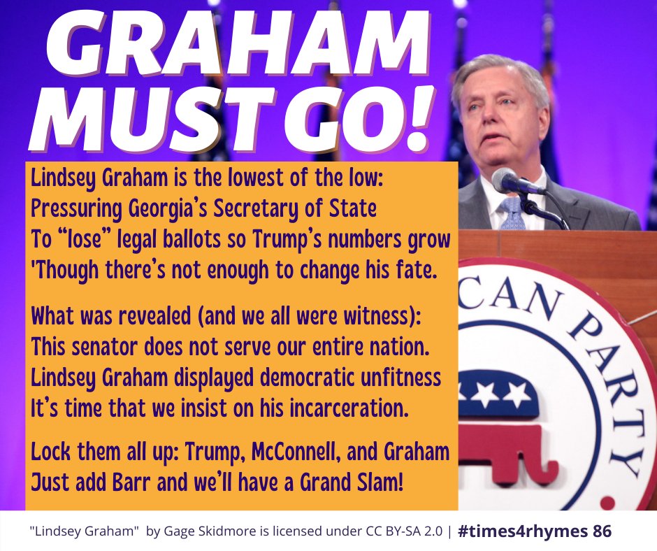 ChiCindy36's tweet photo. @B52Malmet #GrahamMustGo but SC couldn't vote him out of office. So much depends on #Georgia Voting Blue for anything to get done, it's scary! https://t.co/ddJoek1VSZ