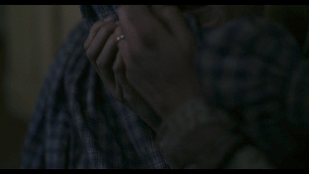 As a woman falls to her knees in  #Ammonite, sobbing with grief, the camera also falls away.It moves to her clenched hands before finally settling on the hem of her dress.Her sobs can be heard yet all we see are the dress' floral patterns. Pretty surfaces mask such deep pains.