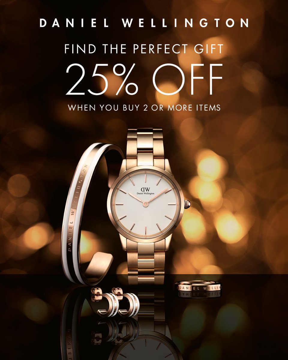 AmanoraMallPune's tweet photo. Shop your perfect gift from Daniel Wellington and enjoy 25% off when you buy two products or more! Your purchase will be wrapped in love in a beautiful gift box. Shop now at #DanielWellington store at @AmanoraMallPune.
#AmanoraMall #DWforeveryone #giftingseason #Christmas #Pune https://t.co/aVY4K1JTOE