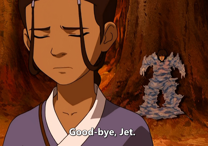 I'm neutral on shipping issues but in hindsight, ,it's not really THAT much of a shocker that Katara ended up marrying Aang when Jet and Zuko both betrayed her trust so deeply