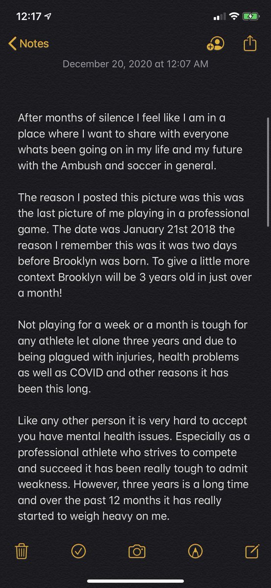 TheGoodLad77's tweet photo. 🚨 long post alert 🚨 I feel like I am in a place to finally break my silence and discuss my future as a professional soccer player. I really appreciate anyone who reads the full message. Remember it is ok to not be ok! #mentalhealth #MentalHealthMatters #MentalHealthAwareness https://t.co/tEeAVS4DdQ