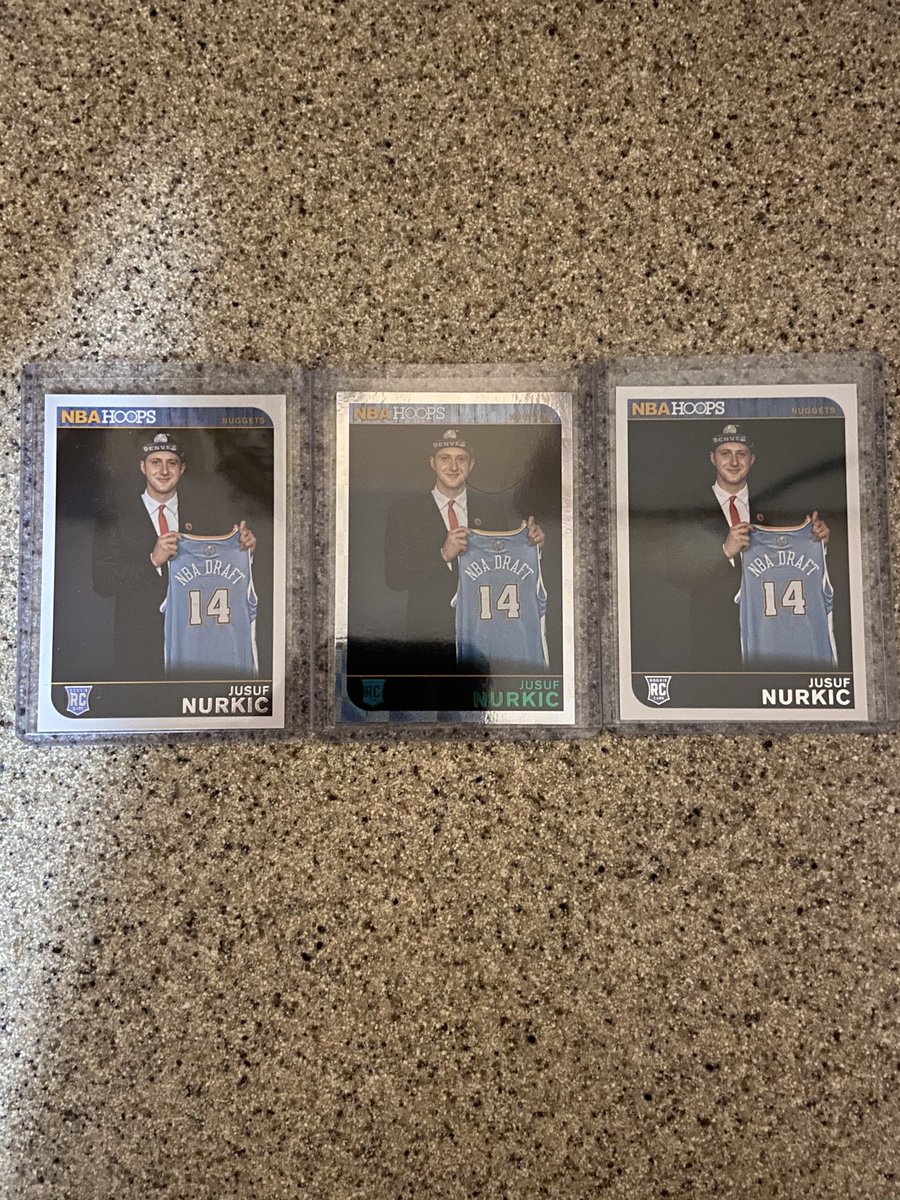 Jusuf Nurkic lot of 3 Rookie Cards. One green parallel.

$20

@HobbyConnector @Hobby_Connect @sports_sell @HiveCards https://t.co/uXHCKI0wPT