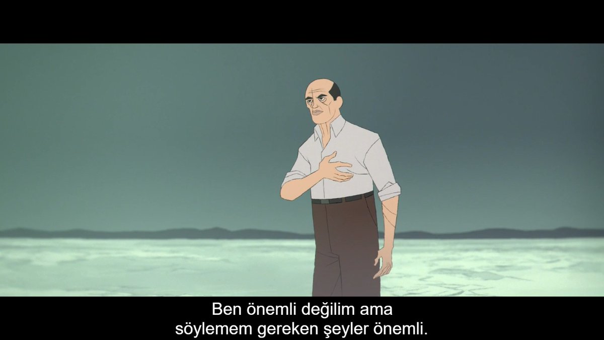 -Yaşayanlar bir şeyin kıymetini ancak onu kaybedince anlıyorlar.
+Ben önemli değilim ama söylemem gereken şeyler önemli.

Buñuel en el laberinto de las tortugas (2018)