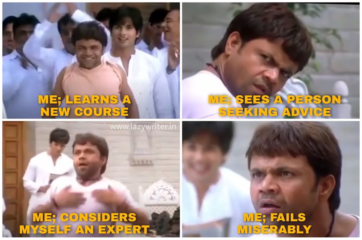 lazywriterabhi's tweet photo. Note: No offence to any expert.
#lazywriter #mainbhiexpert #memesdaily https://t.co/ve53vW8Qa1