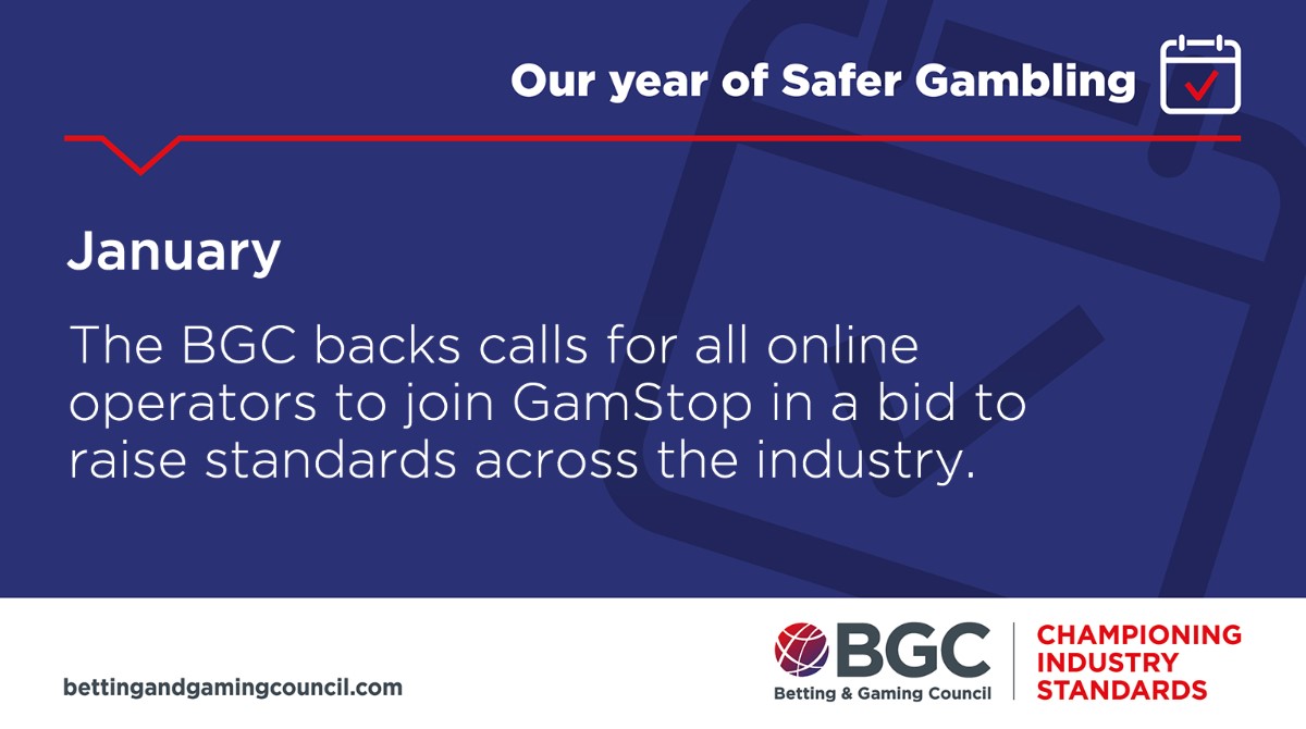 In the run-up to the New Year, we are looking back at what the BGC has done over the past 12 months to drive change and promote  #SaferGambling. In January, we welcomed the requirement for all online operators to join  @gamstopuk1