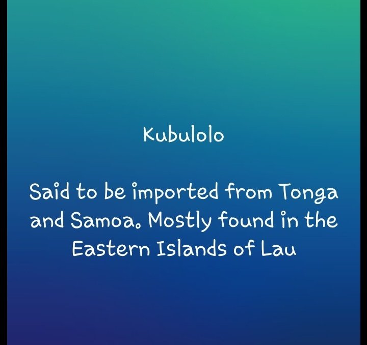 Kubulolo or Fale'olo