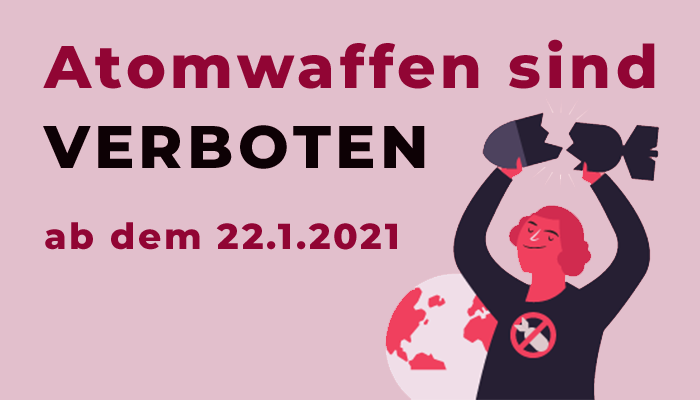 ican_de's tweet photo. Am 22. Januar werden Atomwaffen verboten! Dann tritt der Vertrag zum #Atomwaffenverbot in Kraft. Wir brauchen deine Hilfe, um diesen historischen Tag überall bekannt zu machen und öffentliche Aufmerksamkeit für das #nuclearban zu erzeugen: https://t.co/HHM0AhN4zj https://t.co/eReHKWDCeQ
