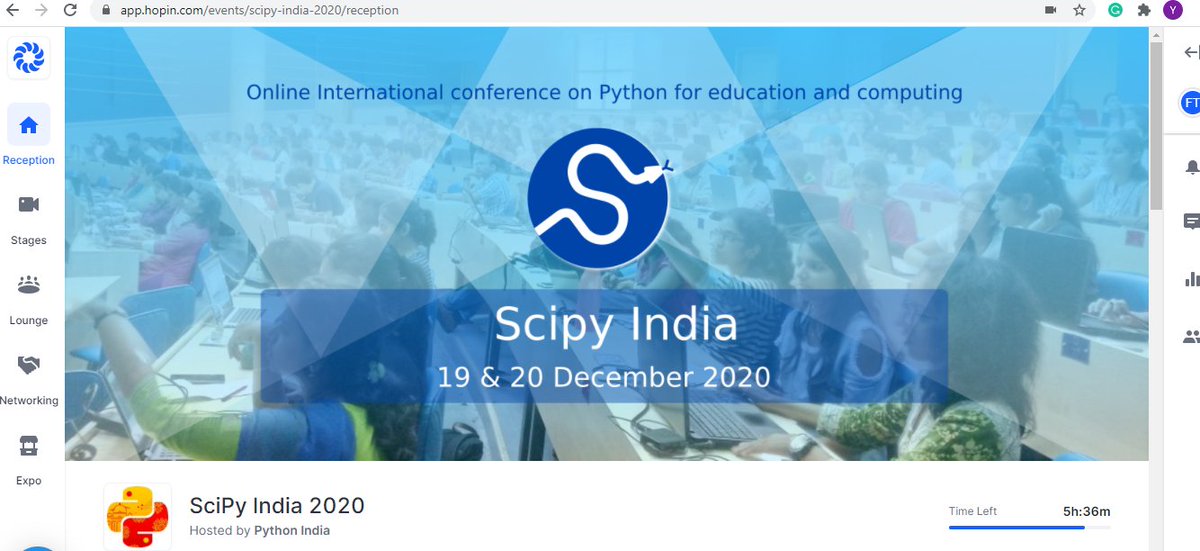 Great talks! Amazing live sessions....all happening <a href="/SciPyIndia/">SciPyIndia</a>. 

A special thanks to <a href="/pyconindia/">PyCon India</a> and @hopinofficial for all their support and the wonderful platform! 

<a href="/prabhu_r/">Prabhu Ramachandran</a> <a href="/jaidevd/">Jaidev Deshpande</a> <a href="/FOSSEE/">FOSSEE</a> <a href="/ThePSF/">Python Software Foundation</a> <a href="/pyconfhyd/">PyConf Hyderabad #PyConfHyd2026</a> <a href="/PyData/">PyData</a> <a href="/pyladies/">PyLadies</a>