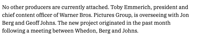 Geoff Johns was given greenlight power when he was DC President in 2016 - 2018. I know this because he immediately greenlit random projects that weren't on the slate like Batgirl after a meeting with Johns and Berg.