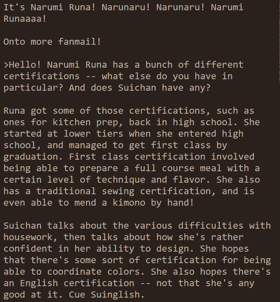 Zeroblade ＜ゼロブレイド＞ on X: Hoshimachi Suisei's Music Space episode 38  English summary! (part 12) Joining her for this week is Narumi Runa  (@runaNOakami), most well known for her role as Mitsumine Yuika