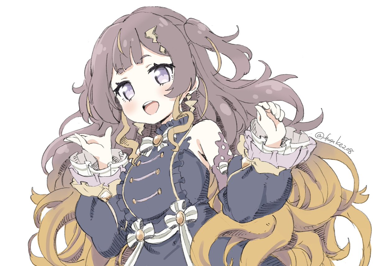 桃鈴ねね 「塗りに頼りすぎない(影付けなどなるべく省略する)絵を意識して描いたのは直近だとこ」|ふうすけのイラスト