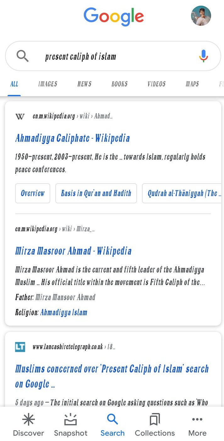Abdul Hafeez Jokhio Thanks To Google It Removes The Mirza Masroor Qadiyani As A Caliph Of Islam Now Result Is He Is The Caliph Of Ahmadya Not Islam Qadyaniarenotmuslims