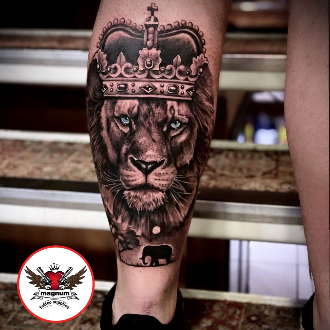 Lion Tattoo on calf Lion Tattoo Design for men Leo Tattoo  YouTube