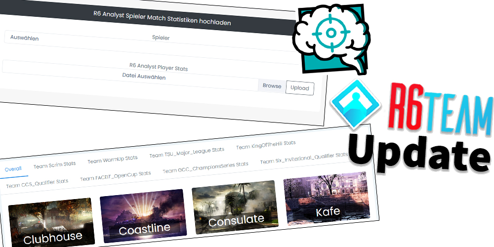 📣R6Team Update

- R6Analyst Match Statistiken Import
- Map Overview Filter

Mehr Infos:

📌Website: r6team.com
📌Discord: discord.gg/9h6crKN

#RainbowSixDe #dachr6s #gcs
